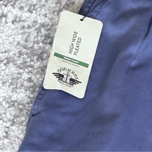 NWT Dockers High Wide Pleated Chino Pants Blue Size: 33 - Picture 5 of 5